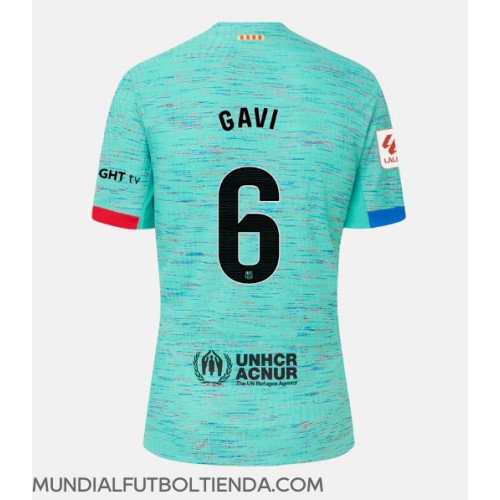 Camiseta Barcelona Paez Gavi #6 Tercera Equipación Replica 2023-24 mangas cortas